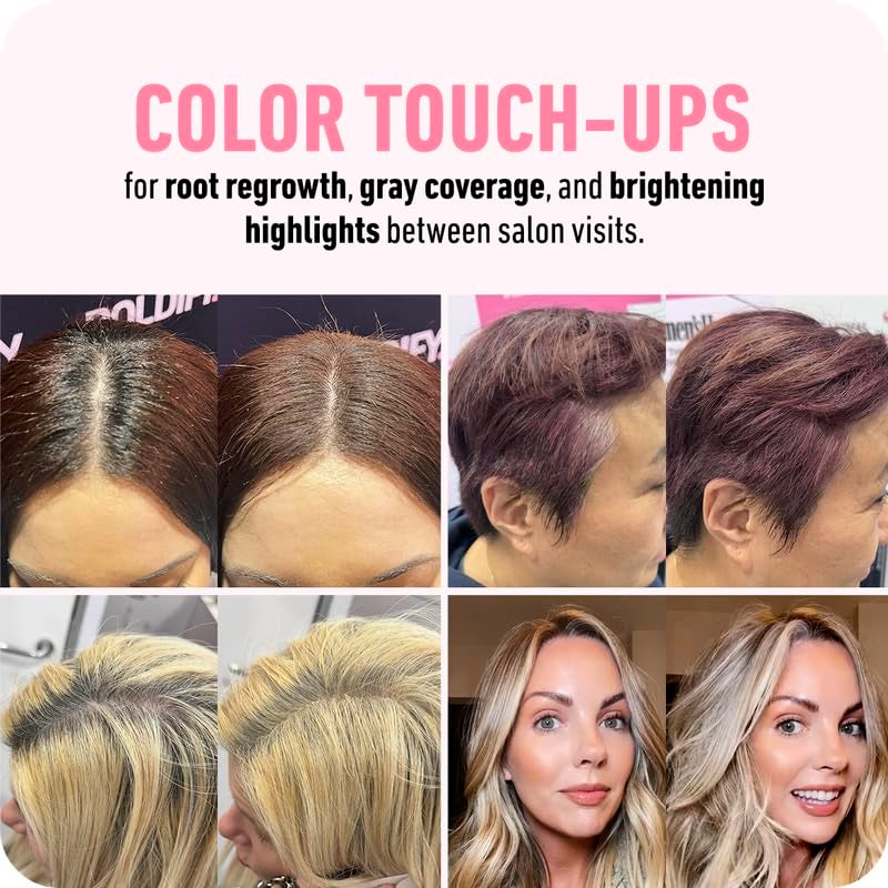BOLDIFY Hairline Powder - Root Touch Up Hair Color for Gray Coverage - Bald Spot Concealing Hair Powder for Women & Men - 24-Hour Stain-Proof - Auburn - Image 5