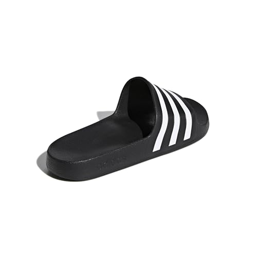 adidas unisex-adult Adilette Aqua Slides Black/White/Black 9 - Image 5