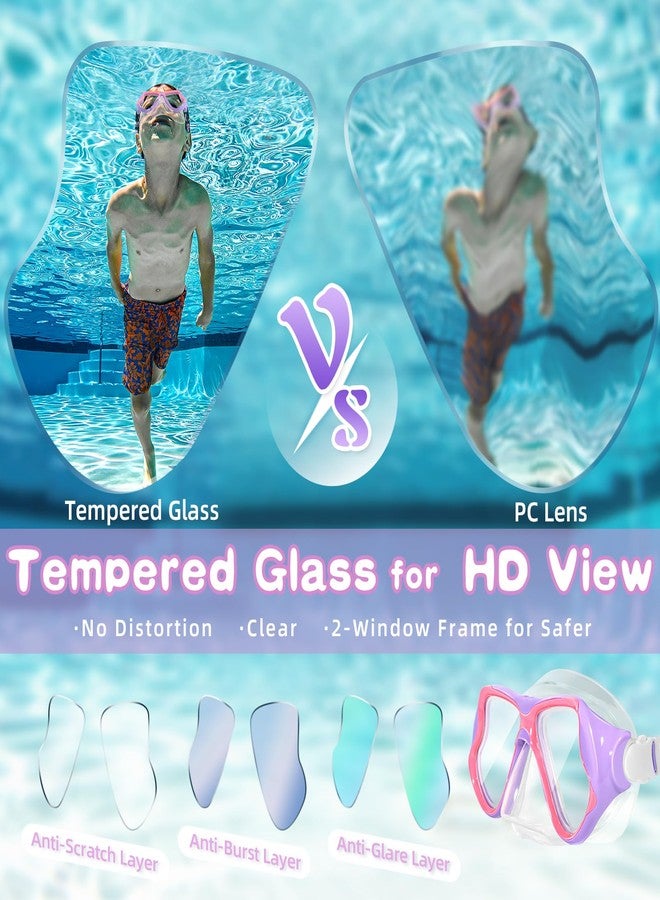 Freela 2 Pack Swim Goggles Kids Swimming Goggles for Kids 6-14 4-7 3-6 8-12 with Nose Cover Anti Fog 180° Clear View Pool Water Goggles Mask Childrens Boys Girls Toddler Youth 4 5 6 7 Years - Image 4