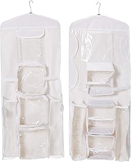 Elf Stor Elf Stor 83-DT5153 Door Hanging Wrapping Paper and Gift Bag Storage Caddy and Organizer Combo Set of 2 in White and  - Image 1