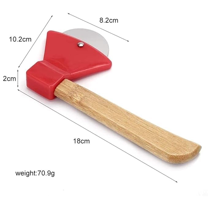 GNOLY Multifunction Axe Shape Pizza Slicer with AntiSlip Grip Handle for Pizza Bread Cakes - Image 3