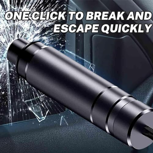 Yeria SafeHammer Window Breaker Seatbelt Cutter, 2024 Upgraded Safe Hammer Glass Breaker Under Water, Car Emergency 2-in-1 Escape Tool with Base (Red & Balck & Silver & Blue) - Image 2