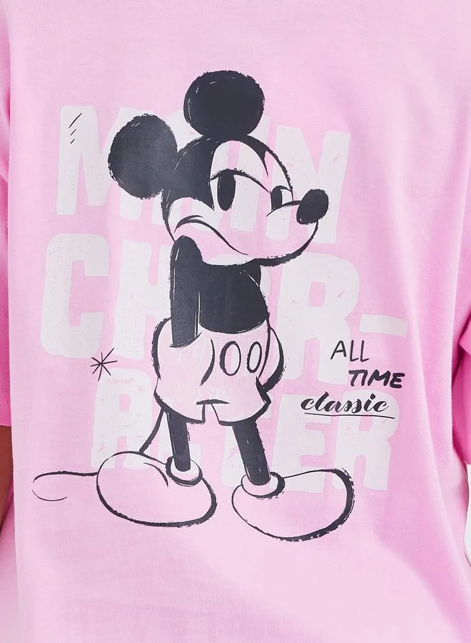 ستايلي Styli Graphic Print Short Sleeve T-Shirt