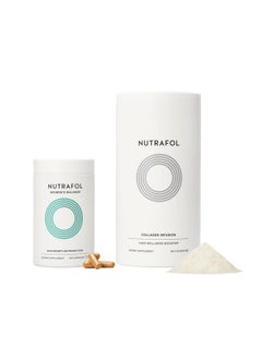 NUTRAFOL Women's Balance Hair Growth Supplement with Collagen Peptides, Ages 45+, Clinically Tested for Stronger, Visibly Thicker Hair, Dermatologist Recommended - 1 Month Supply, 12 oz Bottle  - Image 1