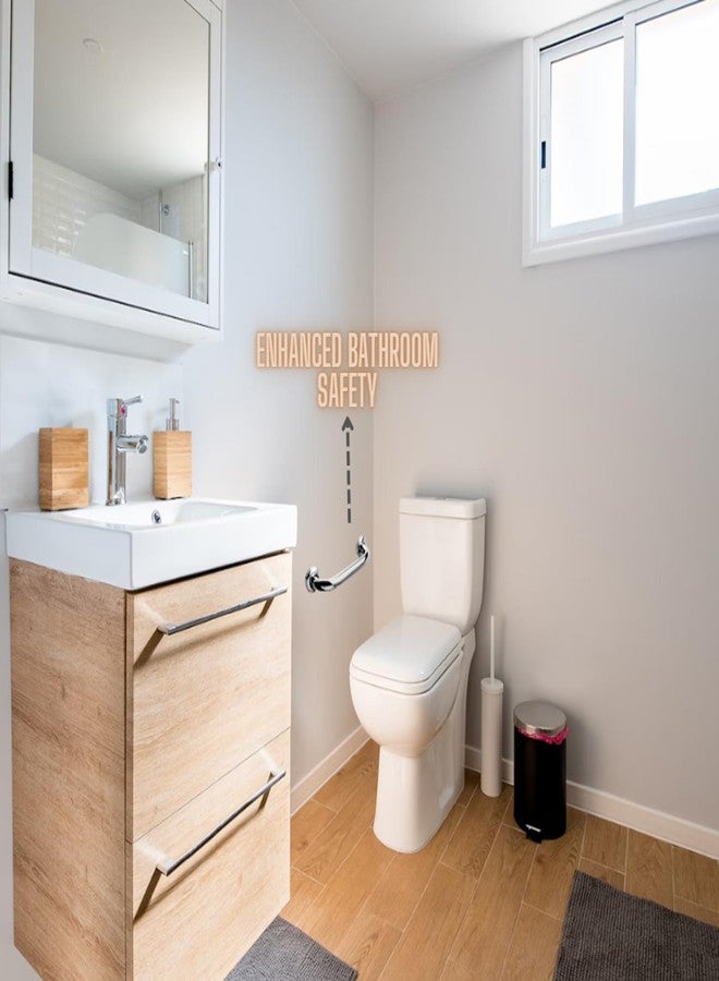 JAGGER JAG229 Stainless Steel Wall Mounted Grab Bar, Towel Bar, Bathtub Rails, Safety Hand Support Balance Handle Bars, Bathroom Accessories for Home, Hotel (9 INCH, Pack of - 1) - Image 5