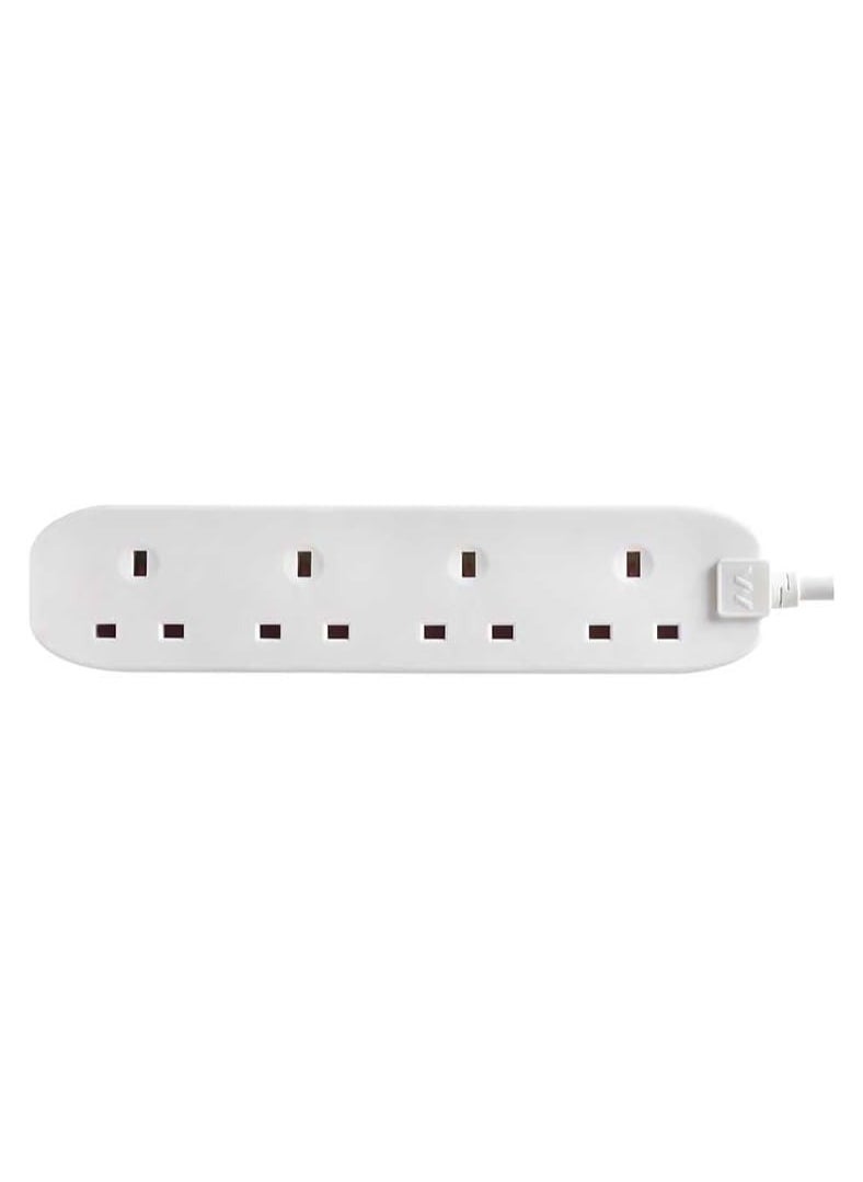 MASTERPLUG - Masterplug 4 Socket Extension Lead, 5 meter White - Image 1