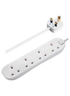 MASTERPLUG Masterplug 4 Socket Extension Lead, 5 meter White  - Image 1