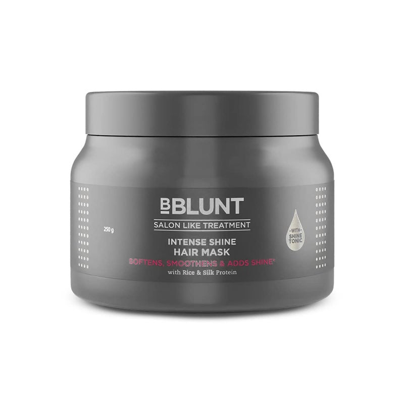 Intense Shine Hair Mask | with Rice & Silk Protein for Soft & Shiny Hair | Natural Deep Conditioning Masque for Damage & Frizz Control | 8.82 Oz/250g