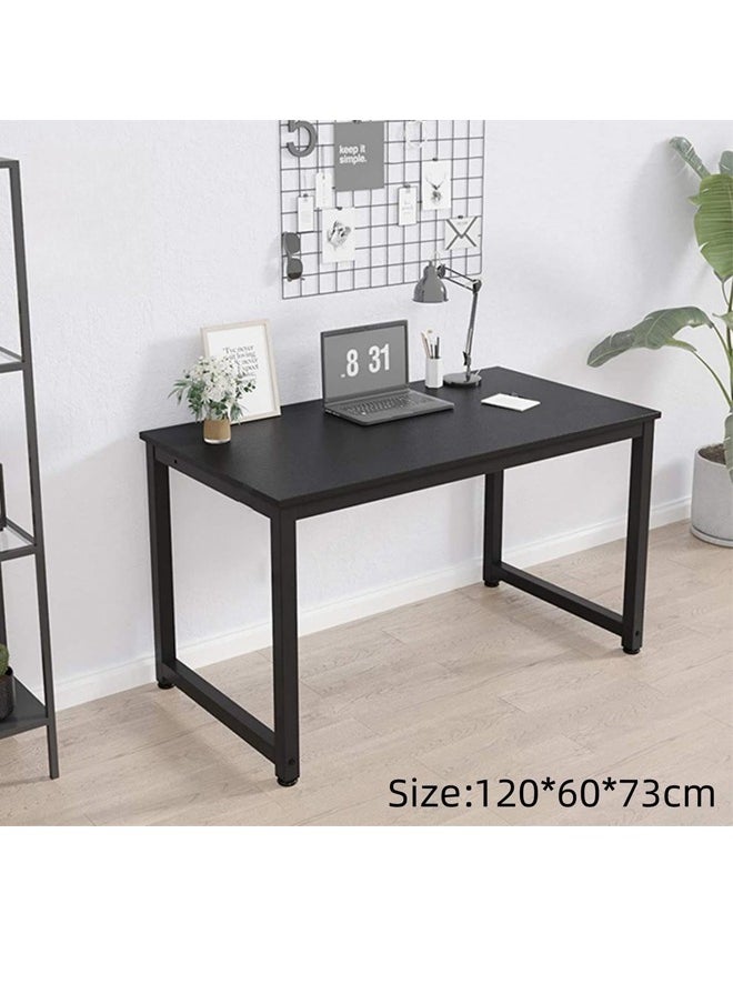 Beauenty - Computer Desk 120 * 60cm, Computer Laptop Table Desk Office Desk Study Writing Desk Easy Assembly, Computer Desk Modern Simple Style for Home Office - Image 1