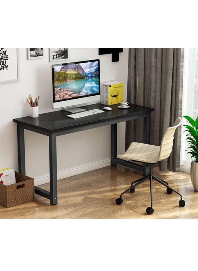 Beauenty - Computer Desk 120 * 60cm, Computer Laptop Table Desk Office Desk Study Writing Desk Easy Assembly, Computer Desk Modern Simple Style for Home Office - Image 1