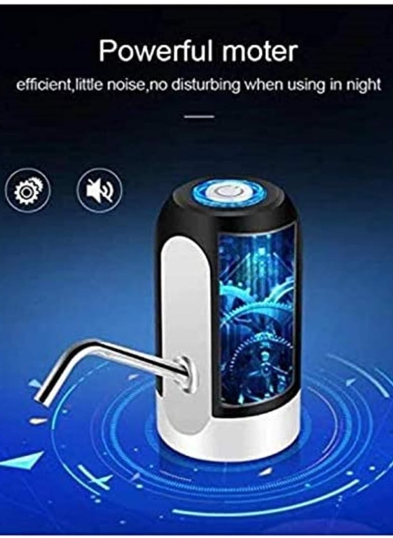 Generic Electric Water Dispenser, Automatic Portable Water Dispenser, Drinking Water Pump for 5 Gallon Bottle Jug with USB Rechargeable - Black  - Image 5