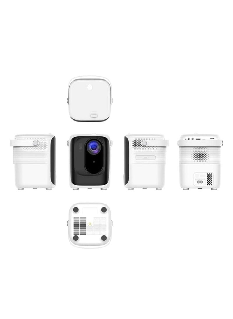 Video Screen Projector A007 with 5G WiFi & Bluetooth, Ultra HD Supported, A007 Chip Intelligence Portable Movie Projector Compatible for Music TV Game Casting With iOS Android White  - Image 5