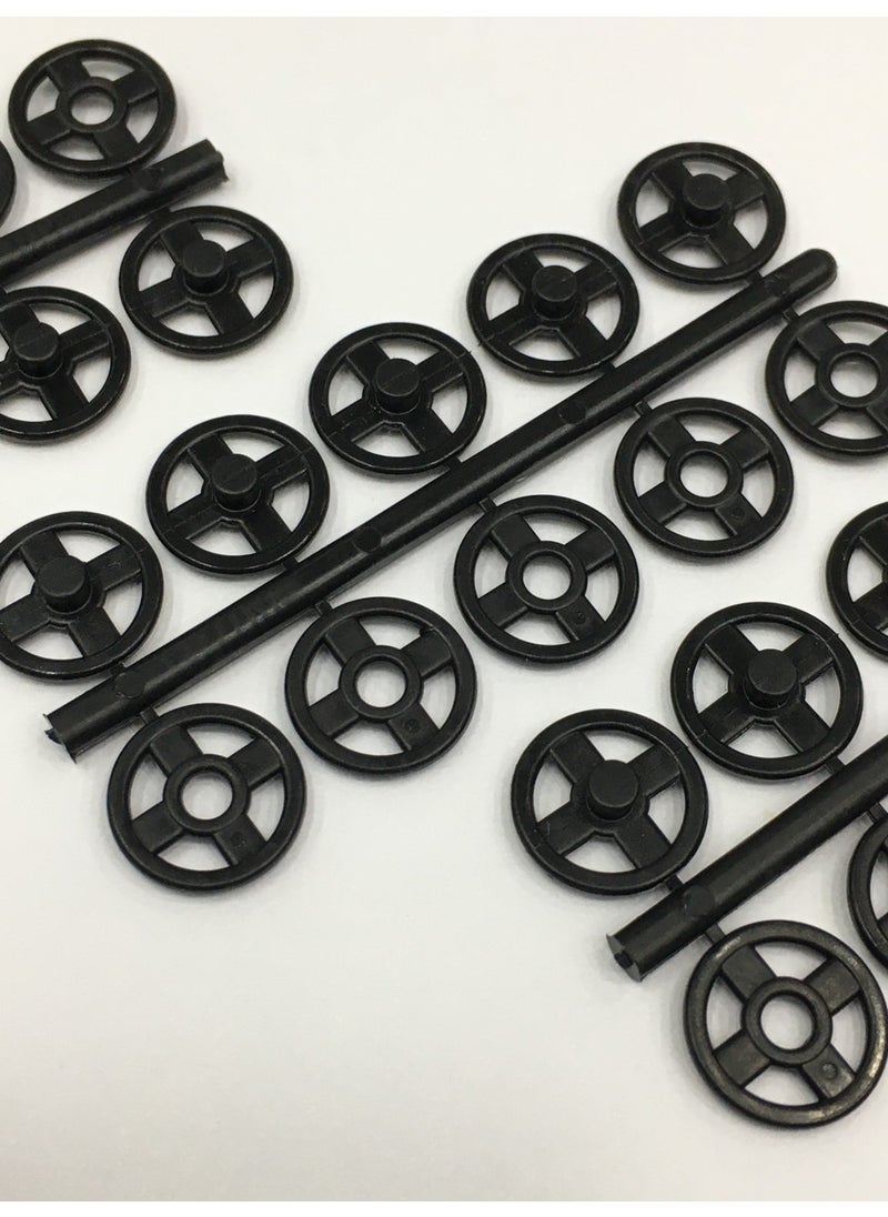 Karan Tuhafiye Karan Haberdashery Snap Fastener Transparent Black 10 mm 15 Piece Set  - Image 1