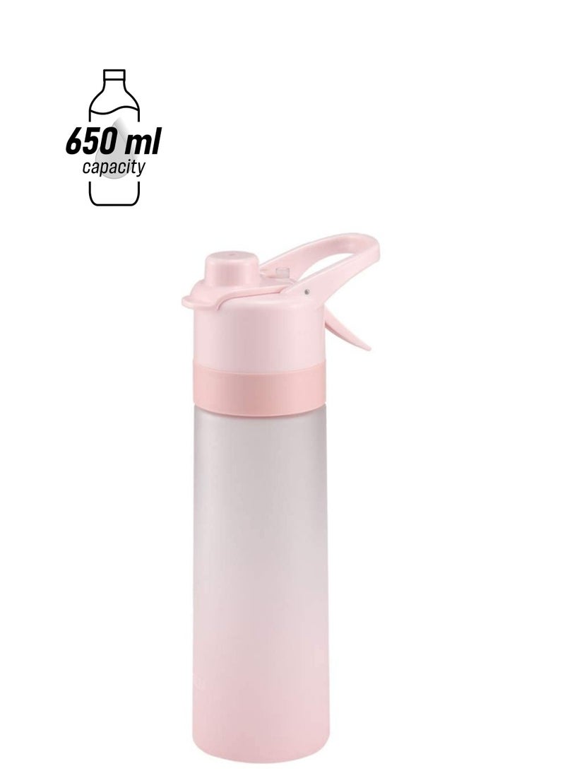 SYOSI 22oz/ 650ml Sports Water Bottle Reusable Fitness Water Jug Multifunctional Spray Water Cup with Mist Hydration - Image 1