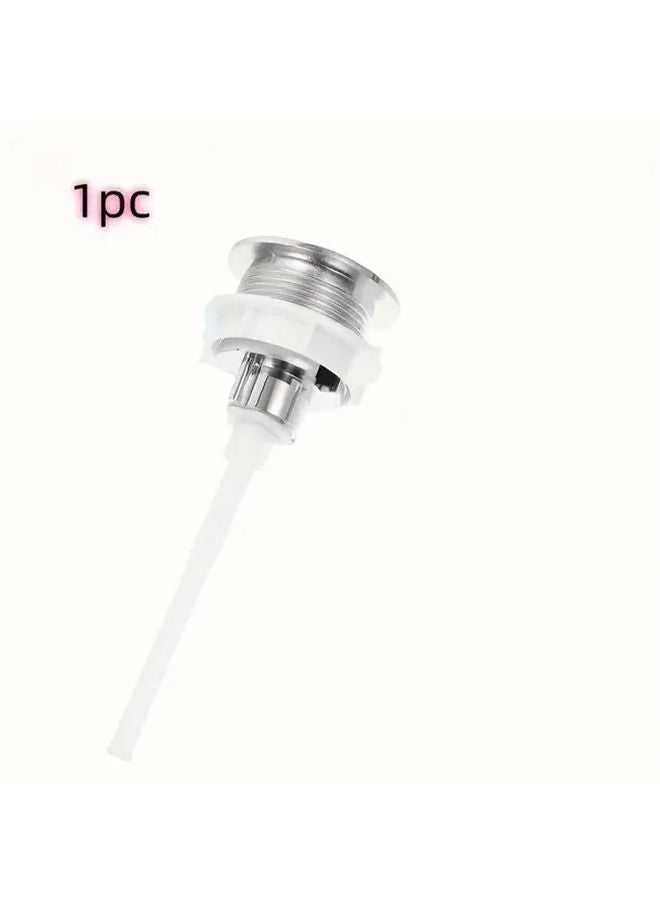 1pc 38mm Single Press Toilet Flush Button Replacement Kit Chrome Finish Metal Plastic - Image 1