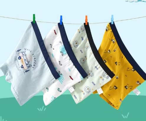 TEDDYIFY Boy's Soft Cotton Briefs Baby Toddler Kids Underwear Various Cute Patterns Cotton Boyshort Underwear |Superior Soft Cotton| (Colors and Prints as per Availability, Multicolor) 3-4 Years, 4 - Image 2