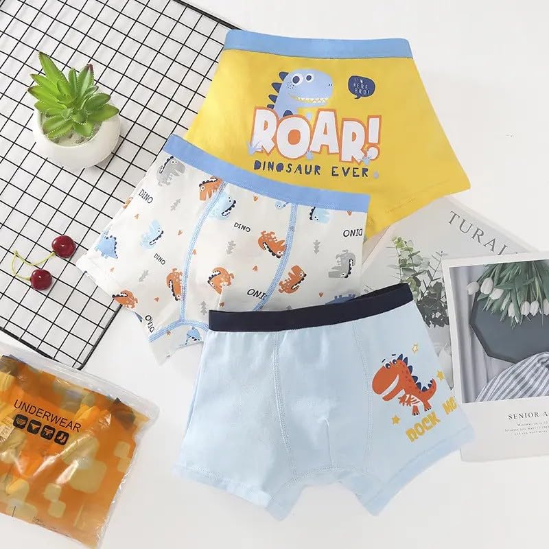 TEDDYIFY Boy's Soft Cotton Briefs Baby Toddler Kids Underwear Various Cute Patterns Cotton Boyshort Underwear |Superior Soft Cotton| (Colors and Prints as per Availability, Multicolor) 3-4 Years, 4 - Image 4