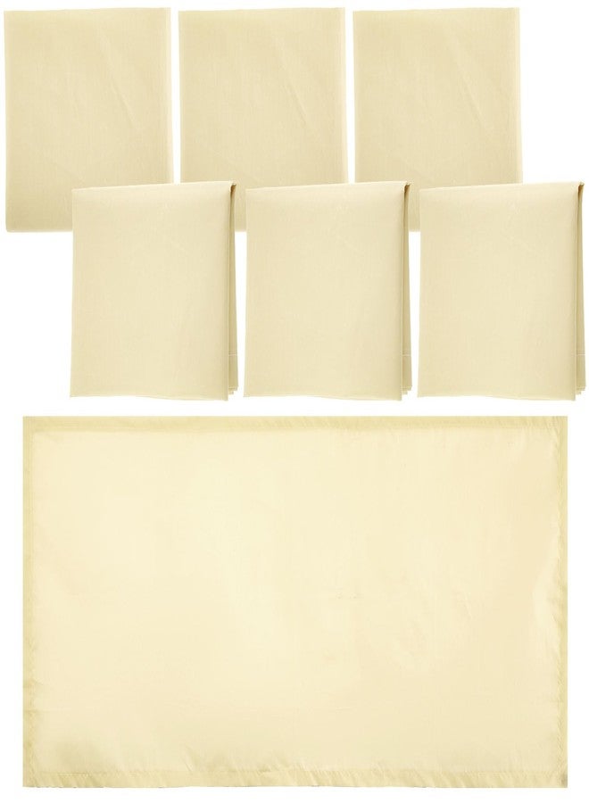 Flutesan 6 Pack Fluorescent Light Covers Magnetic Fluorescent Light Covers for Classroom Fabric Florescent Light Covers Light Filters for Office Hospital Home Classroom School Warm Yellow - Image 1