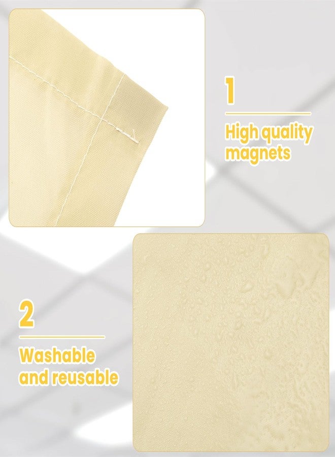 Flutesan 6 Pack Fluorescent Light Covers Magnetic Fluorescent Light Covers for Classroom Fabric Florescent Light Covers Light Filters for Office Hospital Home Classroom School Warm Yellow - Image 4