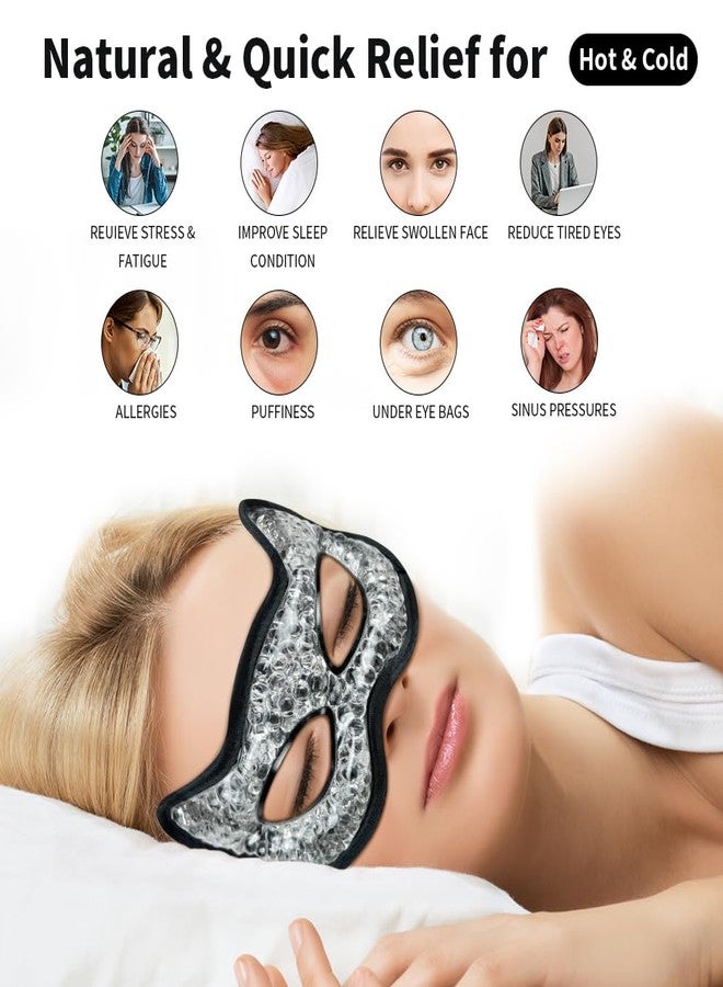 CONBELLA قناع عيون كونبيلا المبرد، للاستخدام الساخن والبارد، للعيون المنتفخة، العيون الجافة، الصداع، الشقيقة، الجيوب الأنفية، الهالات السوداء (2 أزرق) - Image 4