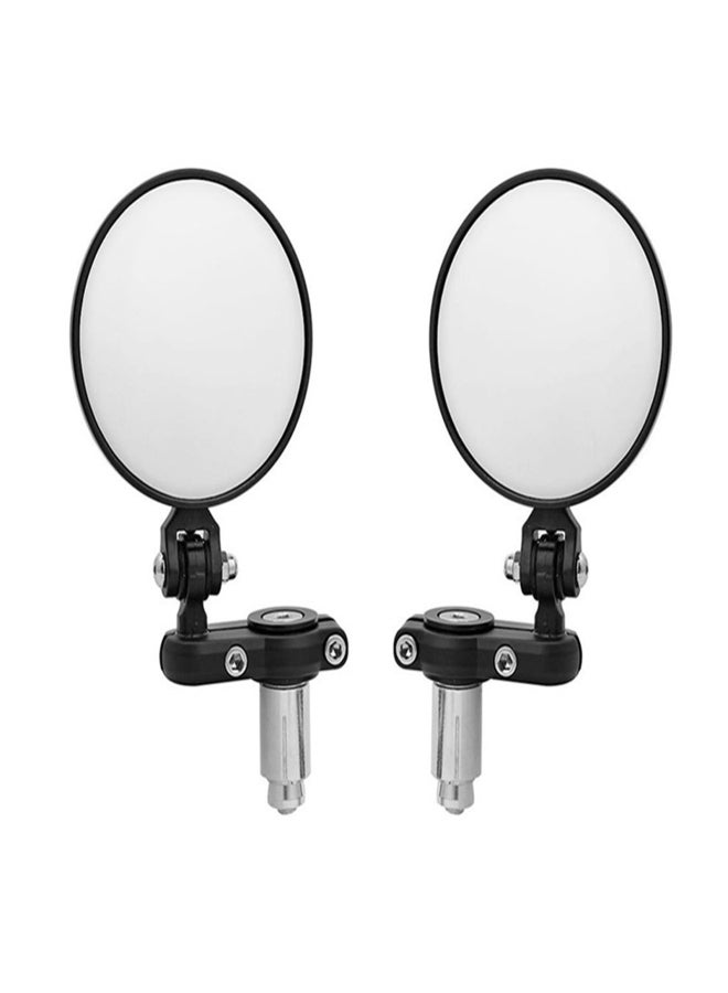 Universal Motorcycle Mirrors 3 Inch Round Folding Bar End Side Mirror Rearview Mirror For 22MM Handlebar - Image 4