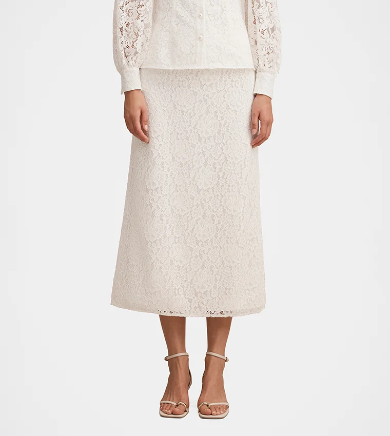 forever new Loretta Lace Midi Skirt