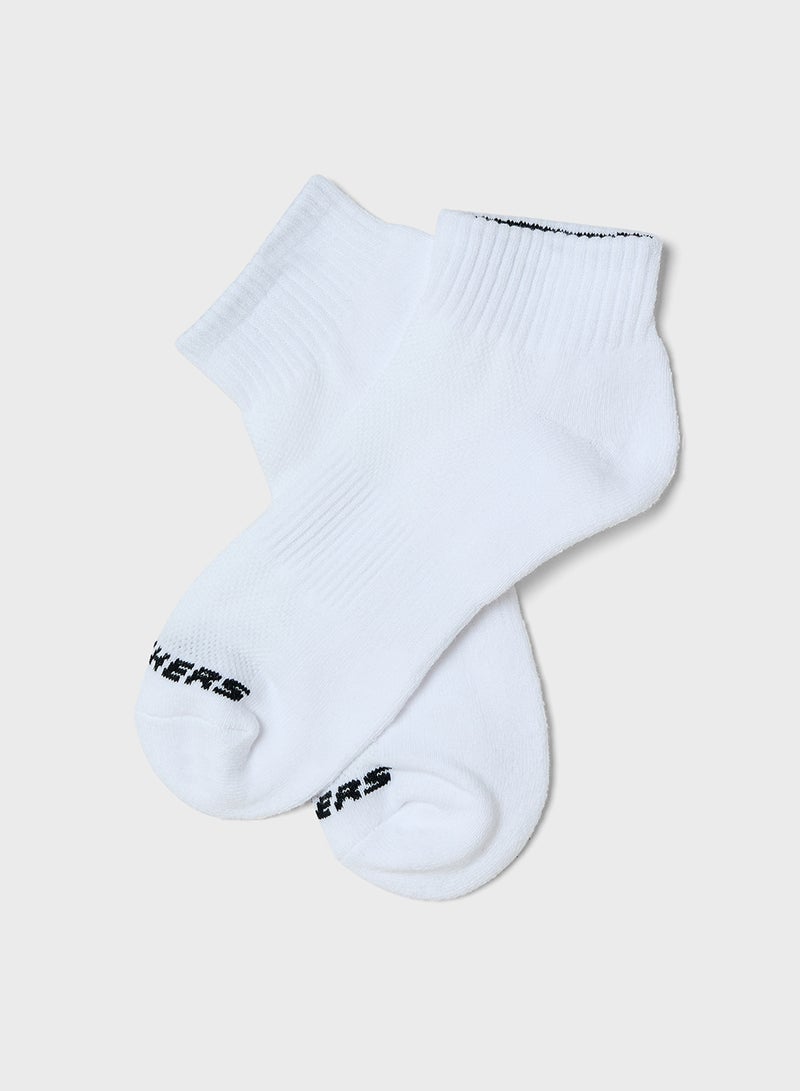 SKECHERS 3 Pack Terry Quarter Crew Socks  - Image 4