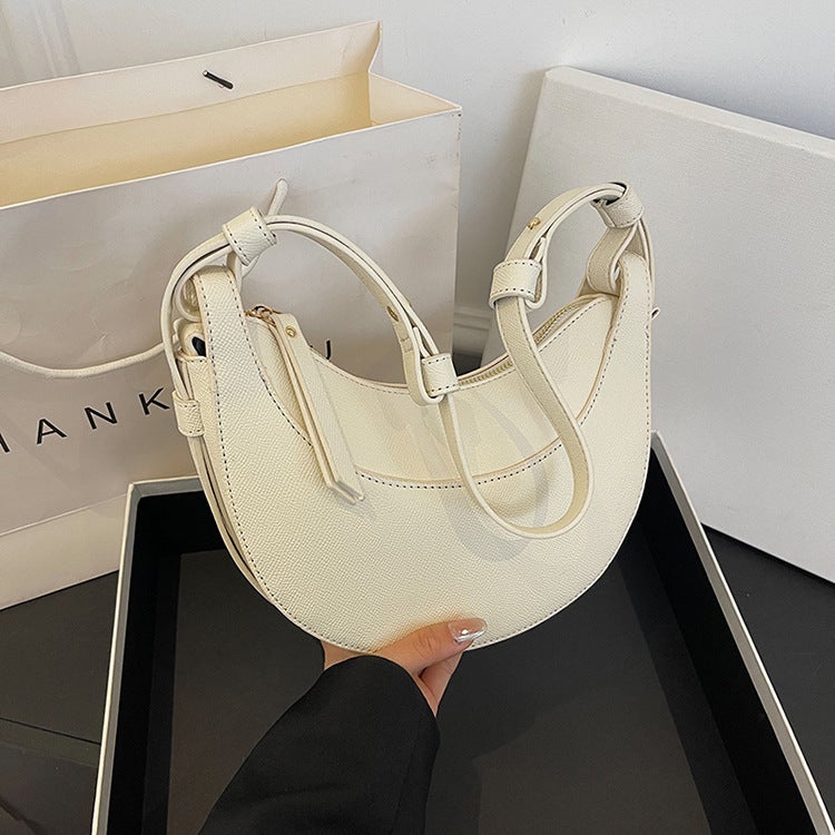 New Moon Bag French Polene Light Luxury Explosive High-End Stitching Shoulder Crossbody Bag Underarm Bags - Image 1