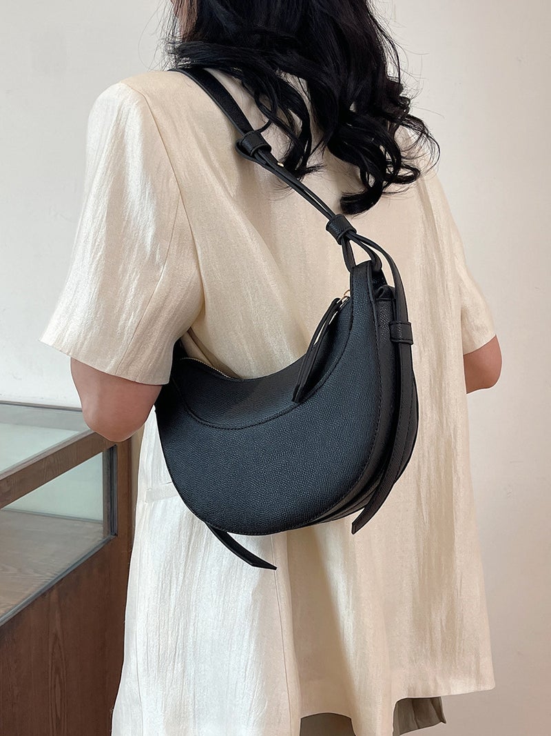 New Moon Bag French Polene Light Luxury Explosive High-End Stitching Shoulder Crossbody Bag Underarm Bags - Image 2