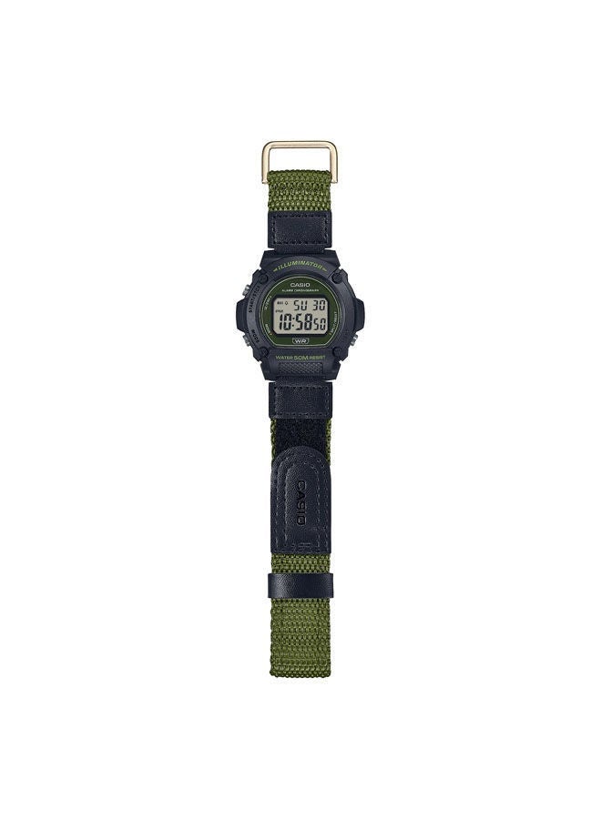 CASIO Nylon Digital Wrist Watch W-219HB-3AVDF - Image 2