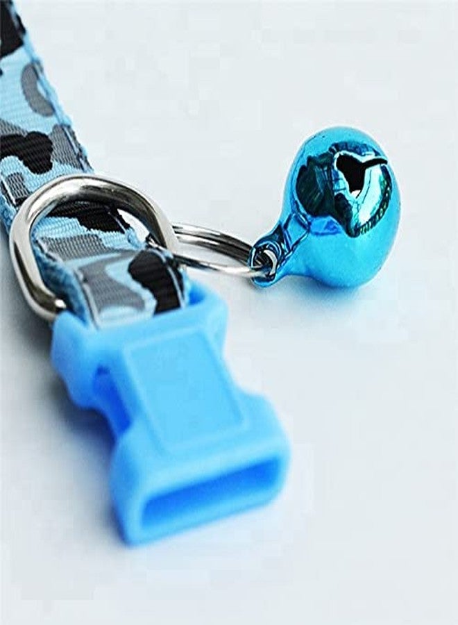 Pet Guard طوق حماية الحيوانات الأليفة قابل للتعديل مع جرس، مناسب للحيوانات الأليفة الصغيرة من القطط والكلاب والجراء، أطواق ملونة (قطعة واحدة، لون أزرق سماوي) - Image 2