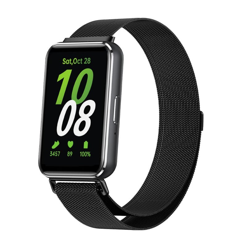 Dado Milanese Stainless Steel Mesh Band Compatible with Samsung Galaxy Fit3, Magnetic Closure Replacement Strap - Image 2