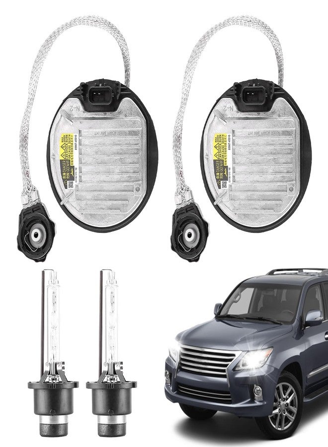 IKASEFU 2pcs Xenon HID Ballast & D4S Bulbs Kit Replacement for Lexus GS/RX/LX 350 450h 570, 350z & 370z Headlights, Replaces OE 8596708020 8110775020 8596775020,Ballast Control Module - Image 1