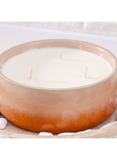 DANUBE HOME Amara Ombre Glass Wax Candle – Scented Decorative Candle In Elegant Gradient Jar For Home, Living Room, Bedroom, Spa, Gifting & Aromatherapy Relaxation Rust 16.2X6.6Cm  - Image 1