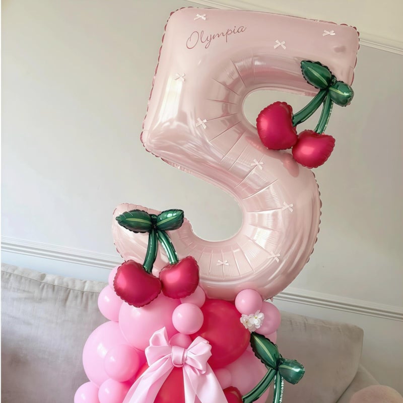 Froova 40 Inch 2 Balloon Number, Large Dusty Baby Pink Foil Number 2 Balloons Birthday Party Decor, Light Blush Matte Pink Mylar Helium Self Inflating Two Balloon for Girl 2nd Birthday Baby Shower Decoration - Image 5
