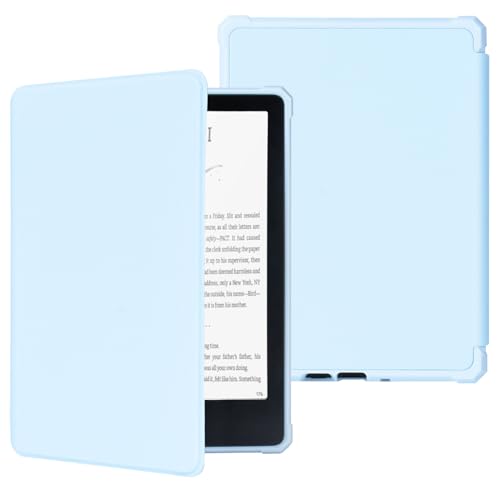 FUWANG Case for All-New 7" Kindle Paperwhite 12th Generation 2024 & Kindle Colorsoft Signature Edition - PU Leather Slim Lightweight Cover with Auto Wake/Sleep Case for Kindle Paperwhite 12th, Blue - Image 1