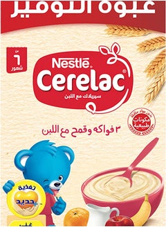 Cerelac Nestle Cerelac 3 Fruits & Wheat With Milk, 500G 