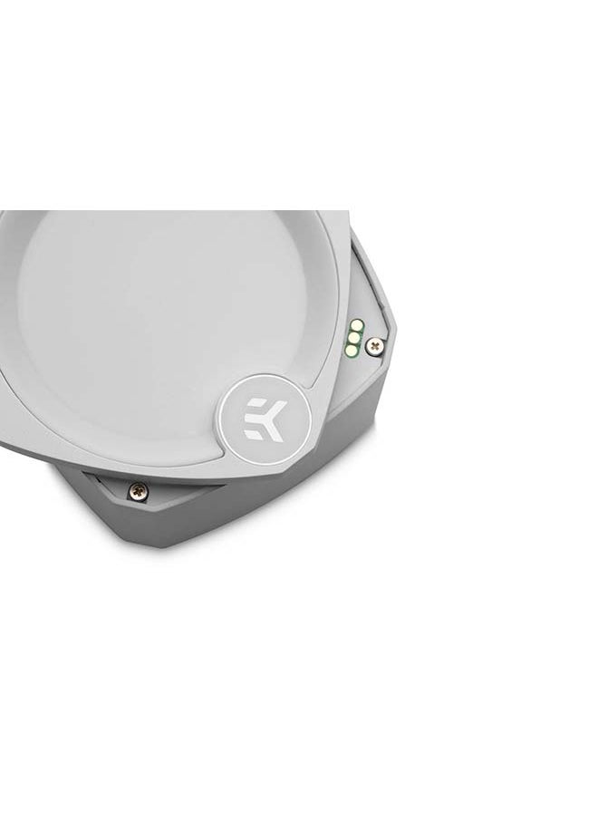 EK - EK-Nucleus AIO CR360 Lux D-RGB Liquid CPU Cooler, 360mm Radiator, 120mm EK-Loop FPT Fans, 2300 RPM FanSpeed, 72 CFM Airflow, Rotatable Pump Top, ARGB Lighting, White - Image 1