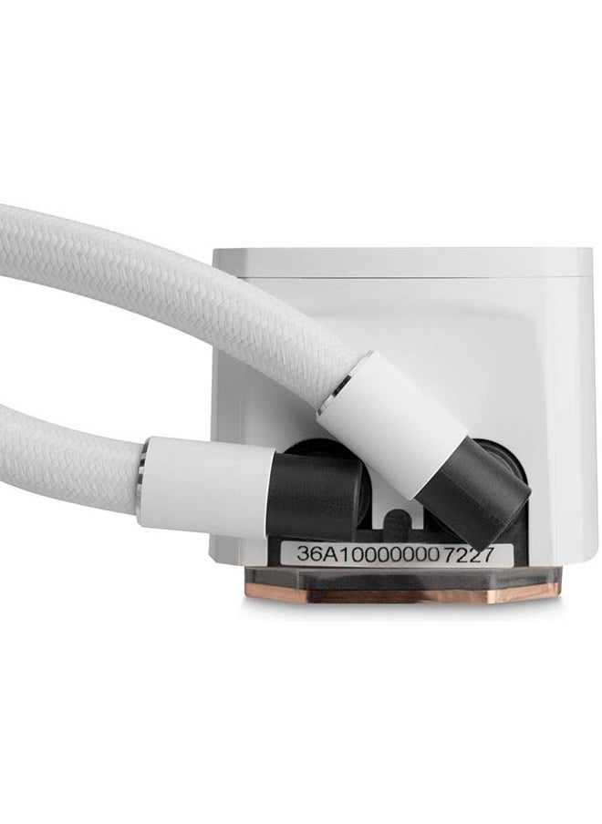 EK - EK-Nucleus AIO CR360 Lux D-RGB Liquid CPU Cooler, 360mm Radiator, 120mm EK-Loop FPT Fans, 2300 RPM FanSpeed, 72 CFM Airflow, Rotatable Pump Top, ARGB Lighting, White - Image 1