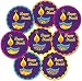 weRevel Happy Diwali Party Stickers 40 Count 2 Inches Round 4 Unique Designs - Image 2