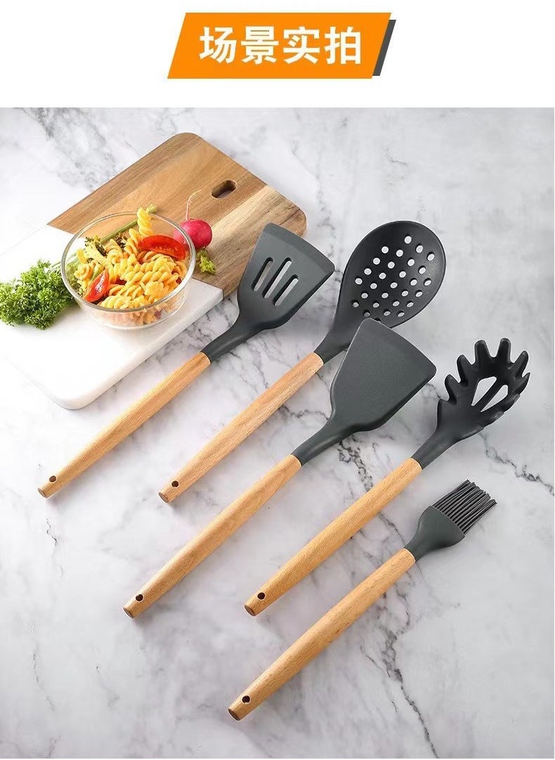 12-Piece Cooking Utensils Set With Handles Black/Brown 11.93inch - pzsku/Z18DB01533D53B87EB0AEZ/45/_/1704205924/59623026-31fa-476c-8de4-0294ec99195d