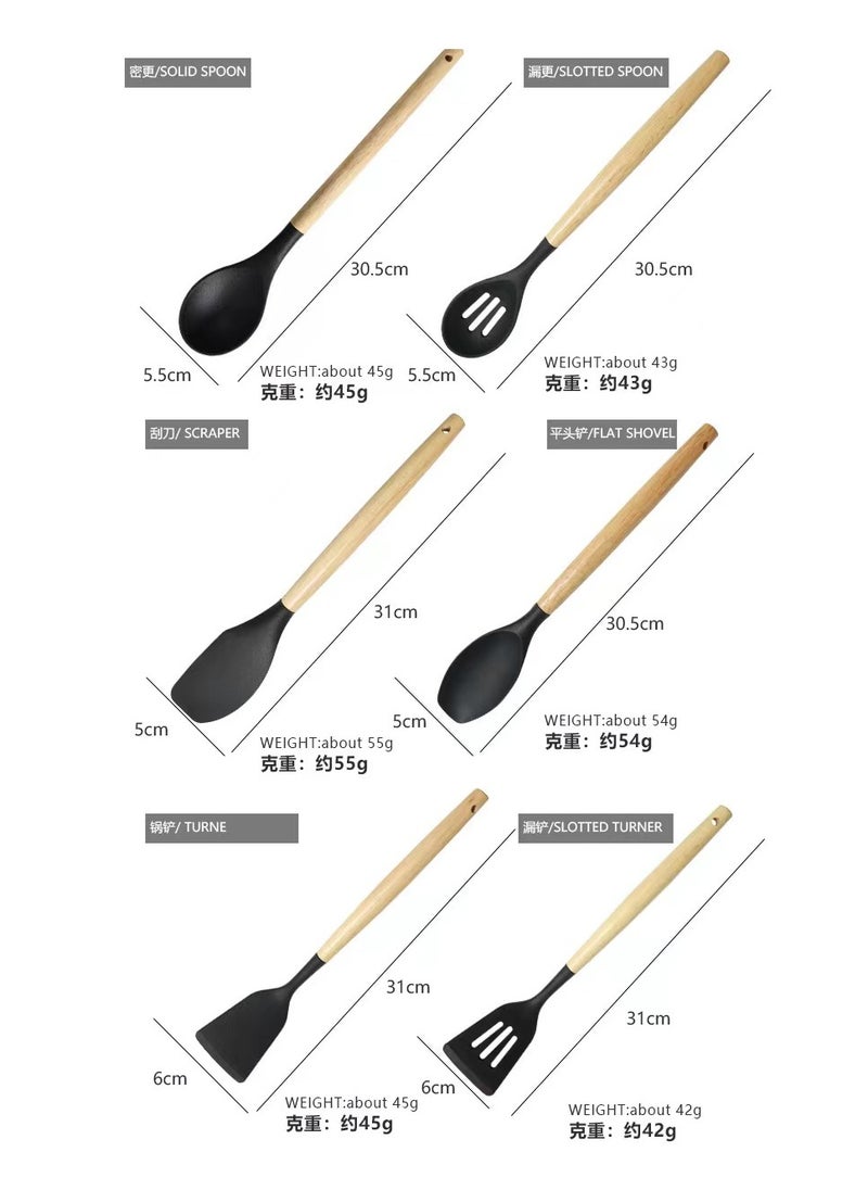 12-Piece Cooking Utensils Set With Handles Black/Brown 11.93inch - pzsku/Z18DB01533D53B87EB0AEZ/45/_/1704205955/42470909-a789-419e-99ed-fb6084a404fb