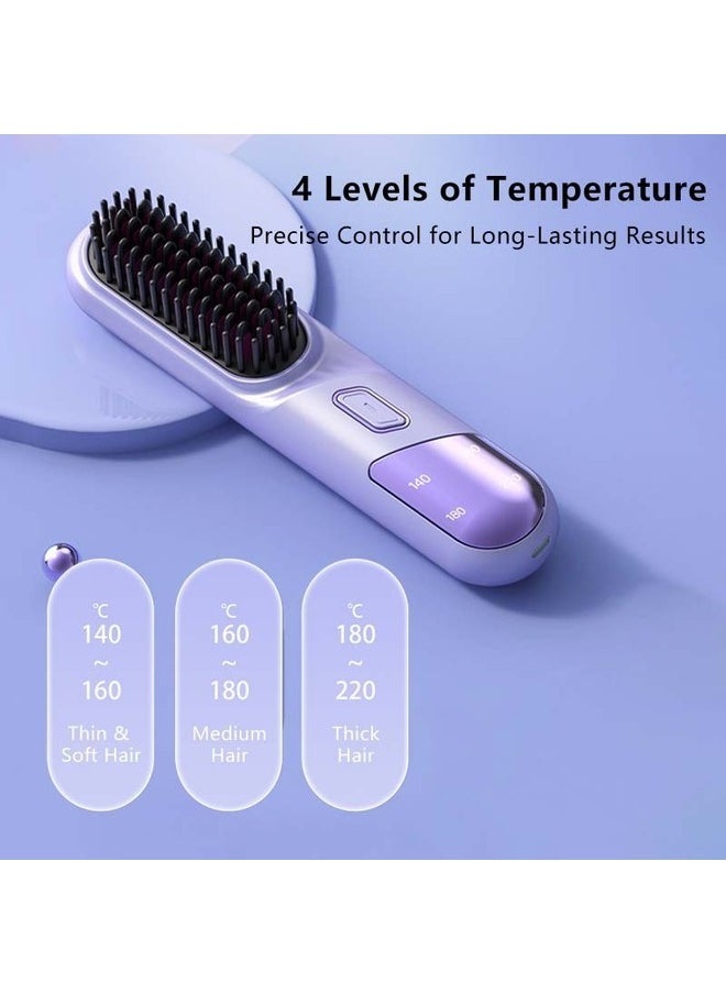 Kimaya - NEW Wireless Mini Portable Travel Hair Straightener Home Charging Comb Anti-Static Feature Negative Hair Straightening - Image 1