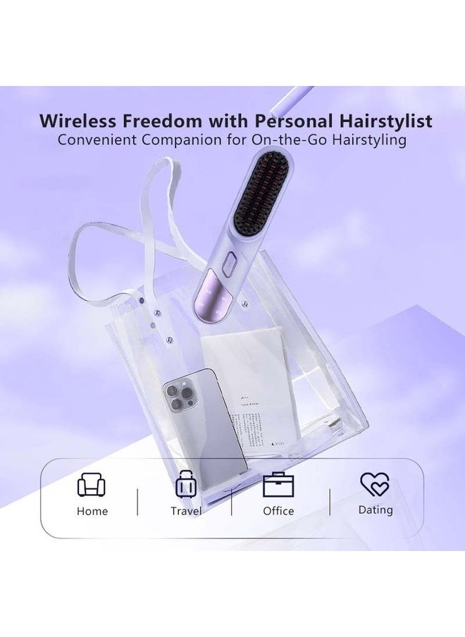 Kimaya - NEW Wireless Mini Portable Travel Hair Straightener Home Charging Comb Anti-Static Feature Negative Hair Straightening - Image 1