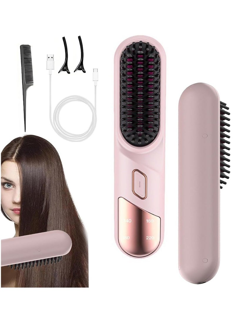 Kimaya - NEW Wireless Mini Portable Travel Hair Straightener Home Charging Comb Anti-Static Feature Negative Hair Straightening - Image 1
