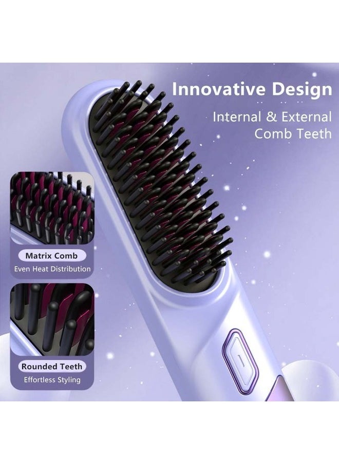 Kimaya - NEW Wireless Mini Portable Travel Hair Straightener Home Charging Comb Anti-Static Feature Negative Hair Straightening - Image 1
