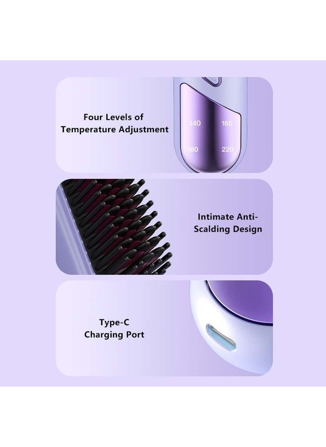 Kimaya - NEW Wireless Mini Portable Travel Hair Straightener Home Charging Comb Anti-Static Feature Negative Hair Straightening - Image 1