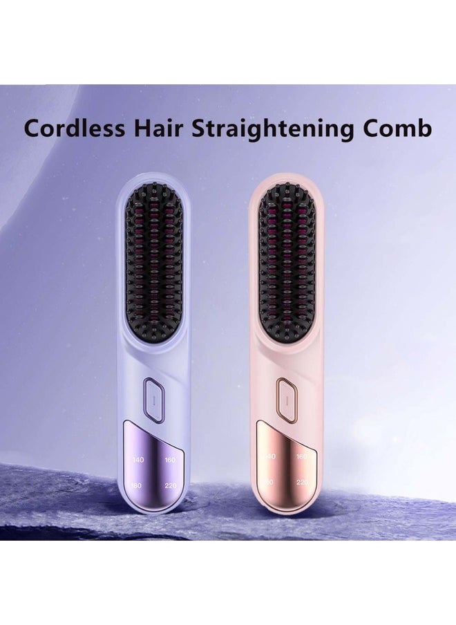 Kimaya - NEW Wireless Mini Portable Travel Hair Straightener Home Charging Comb Anti-Static Feature Negative Hair Straightening - Image 1