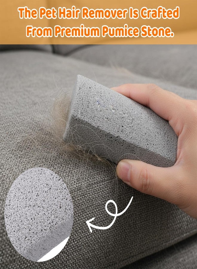 Yolev 2 Pcs Pet Hair Remover Grey Pumice Stone for Dog Cat Tool Fur Removal Cleaning Block Remover Stone for Car Interior Furniture Bedding Carpet（3.94 x 1.97 x 1.38in） - Image 4