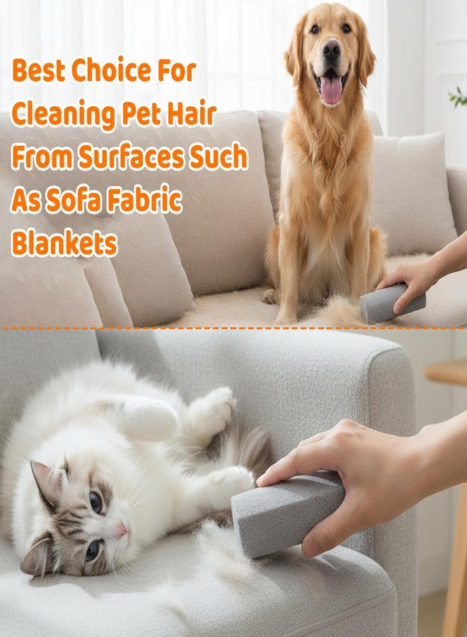 Yolev 2 Pcs Pet Hair Remover Grey Pumice Stone for Dog Cat Tool Fur Removal Cleaning Block Remover Stone for Car Interior Furniture Bedding Carpet（3.94 x 1.97 x 1.38in） - Image 2